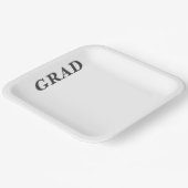 フォト卒業招待状 ペーパープレート (傾斜あり)