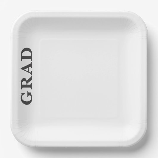 フォト卒業招待状 ペーパープレート (正面)