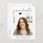 フォト卒業発表スクリプトオーバーレイ 案内ポストカード (正面/裏面)