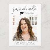 フォト卒業発表スクリプトオーバーレイ 案内ポストカード (正面)