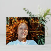 フォト卒業発表フォイル実在招待状 箔招待状 (立ち正面)