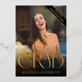 フォト卒業発表フォイル招待状 箔招待状 (正面)