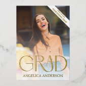 フォト卒業発表フォイル招待状 箔招待状 (正面)