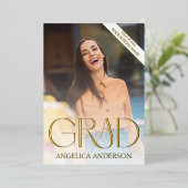 フォト卒業発表フォイル招待状 箔招待状 (立ち正面)