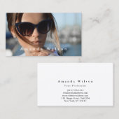 フォト名刺シンプルモダン白黒 名刺 (正面/裏面)