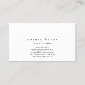 フォト名刺シンプルモダン白黒 名刺 (裏面)