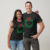 フォト向けクリスマスリース型カメラ Tシャツ (ユニセックス)
