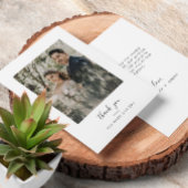 フォト夫妻のホイル結婚カードに感謝 サンキューカード