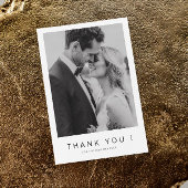 フォト夫妻のホイル結婚カードに感謝 サンキューカード