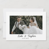 フォト夫妻の結婚サンキューカード サンキューカード (正面)