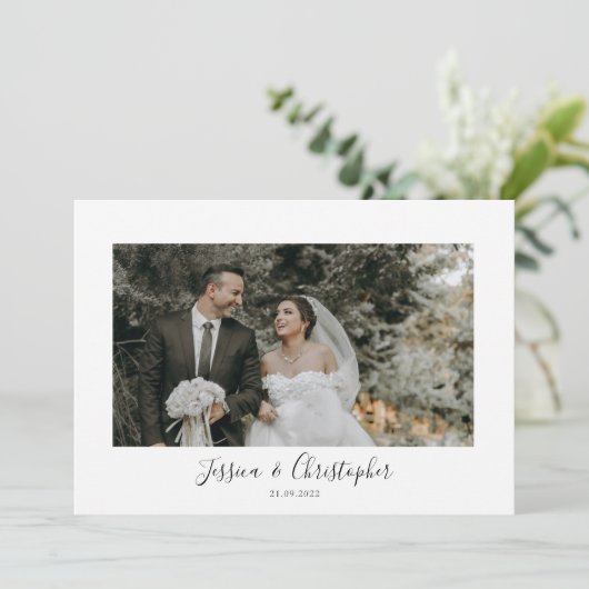 フォト夫妻の結婚サンキューカード サンキューカード (スタンド正面)