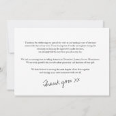 フォト夫妻の結婚サンキューカード サンキューカード (裏面)