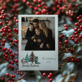 フォト女性のカーボーイ素朴ハウディクリスマス シーズンカード