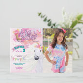 フォト女性のカーボーイ誕生日招待状ホース招待状 招待状 (スタンド正面)