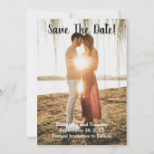 フォト婚約ウェディング日付カードを保存 セーブザデート (正面)