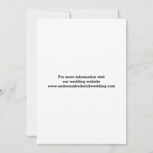 フォト婚約ウェディング日付カードを保存 セーブザデート (裏面)