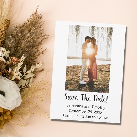 フォト婚約ウェディング日付カードを保存 セーブザデート