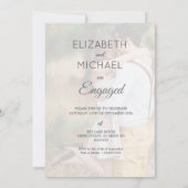 フォト婚約エレガントシンプルのモダンスクリプト 招待状 (裏面)