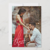 フォト婚約パーティサンキューカード カード (正面)