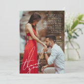 フォト婚約パーティサンキューカード カード (スタンド正面)