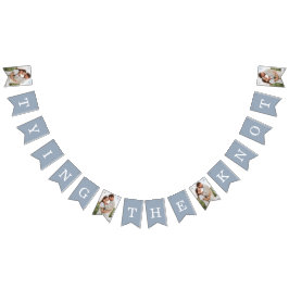 フォト婚約パーティダスティブルー バンティングフラッグ