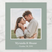 フォト婚約パーティユーカリプトゥスワインラベル ワインラベル (シングルラベル)