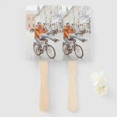 フォト婚約結婚の卒業式パーティー ハンドファン (正面&裏面)