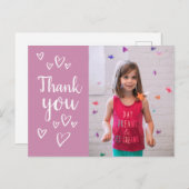 フォト子供の誕生日サンキューカードはがき ポストカード (正面/裏面)