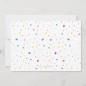 フォト子供の誕生日パーティーカラフルかわいいアイスクリーム 招待状 (裏面)