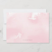 フォト子供の誕生日パーティースワンプリンセスかわいいピンク 招待状 (裏面)