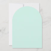 フォト子供の誕生日招待状、紫ティール（緑がかった色） 招待状 (裏面)