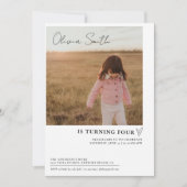 フォト子供の誕生日、フォト誕生日招待状 招待状 (正面)