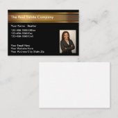 フォト実在エステートの不動産仲介業者用の名刺 名刺 (正面/裏面)
