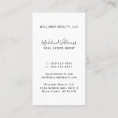 フォト実在エステートエージェントの名刺 名刺 (裏面)