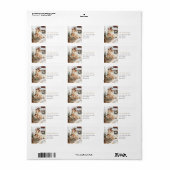 フォト差出人住所ラベルクリスマスホリデー金ゴールド ラベル (フルシート)