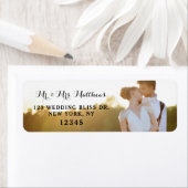 フォト差出人住所ラベル |の結婚ブリスデザイン ラベル (インサイチュ)