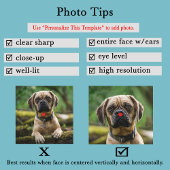 フォト市松模様に白黒ドッグポー印刷（オプション） ラッピングペーパー