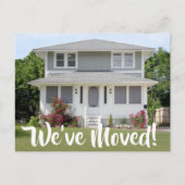 フォト引っ越しましたスクリプト新しいホームアドレスの変更 案内ポストカード (正面)