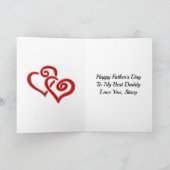 フォト引用文名の追加最高のパパEver Card カード (内部)