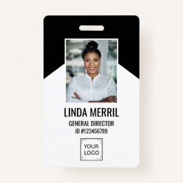 フォト従業員の会社ロゴセキュリティブラック バッジ