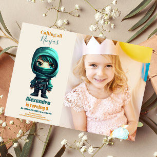 フォト忍者誕生日空手パーティー 招待状