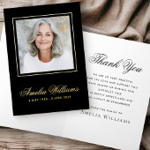 フォト悔やみや弔慰の実在死別フォイル感謝していユー 箔グリーティングカード