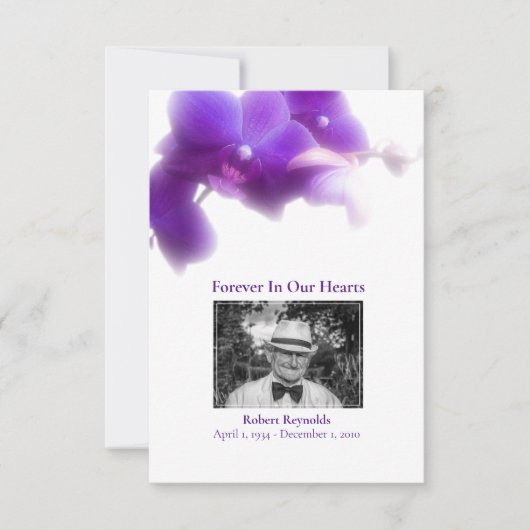 フォト悔やみや弔慰の葬儀フローラありがとう サンキューカード (正面)