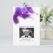 フォト悔やみや弔慰の葬儀フローラありがとう サンキューカード (スタンド正面)