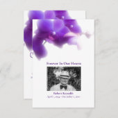 フォト悔やみや弔慰の葬儀フローラありがとう サンキューカード (正面/裏面)