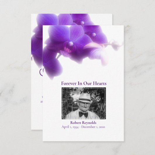 フォト悔やみや弔慰の葬儀フローラありがとう サンキューカード (正面/裏面)