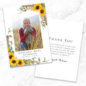 フォト悔やみや弔慰ひまわり葬儀 サンキューカード