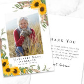 フォト悔やみや弔慰ひまわり葬儀 サンキューカード