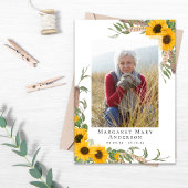 フォト悔やみや弔慰ひまわり葬儀 サンキューカード