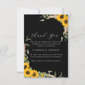 フォト悔やみや弔慰ひまわり葬儀 サンキューカード (裏面)